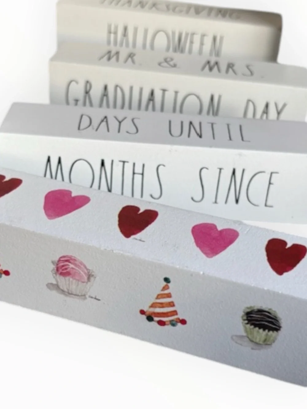 Rae Dunn Countdown Block Set Wedding Holiday Days Until Calendar Decor